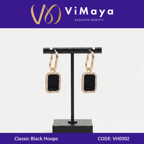 CLASSIC BLACK HOOPS