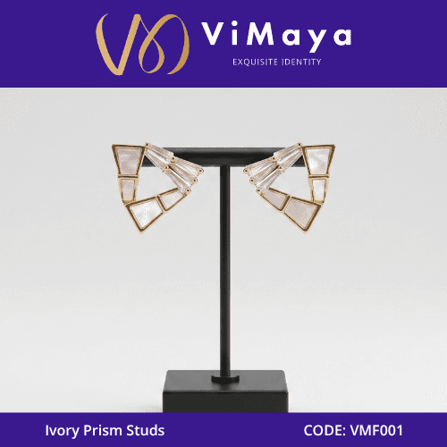 IVORY PRISM STUDS