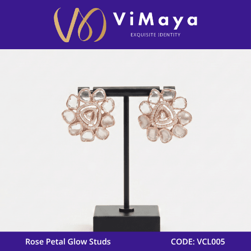 ROSE PETAL GLOW STUDS