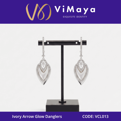 IVORY ARROW GLOW DANGLERS