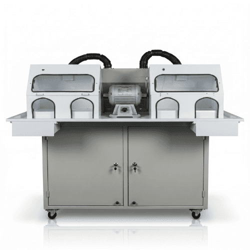 Double Station Polishing with Dust Collector