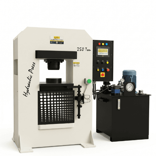250 TON H-TYPE HYDRAULIC PRESS MACHINE WITH PLC HMI DISPLAY