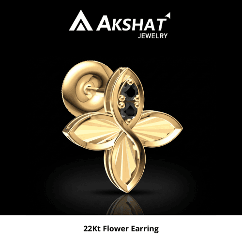 22KT FLOWER EARRING