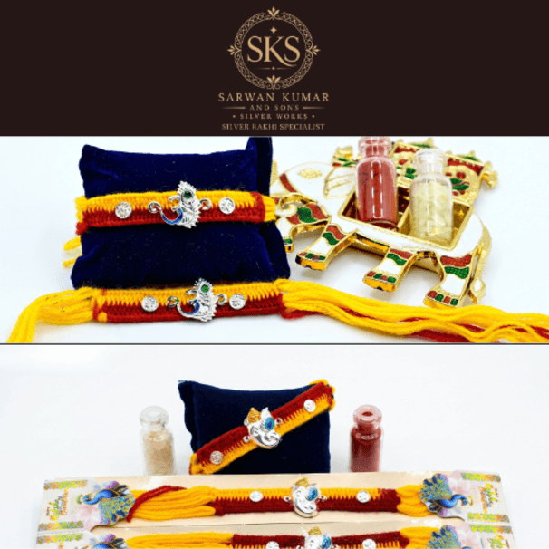 OM PANKH & GANPATI MUKH RAKHI