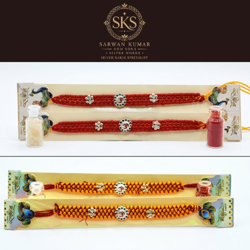 OM SILK PATTA (BAND)- RED & OM SILK PATTA (BAND)- MULTI