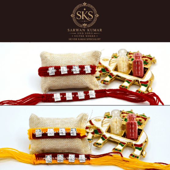 4 SQ. GANESHJI RED & 4 SQ. GANESHJI MULTI