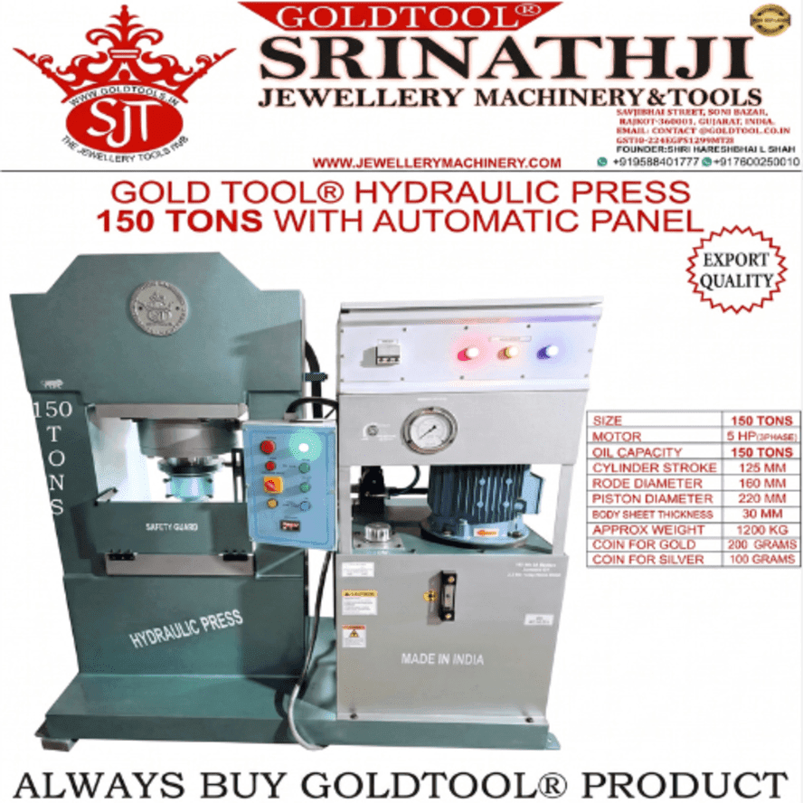 GOLD TOOL® HYDRAULIC PRESS 150 TONS WITH AUTOMATIC PANEL