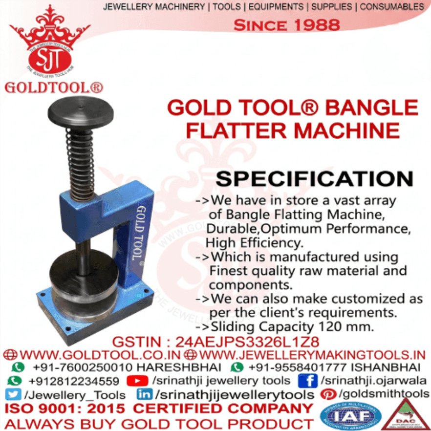 GOLD TOOL® BANGLE FLATTER MACHINE