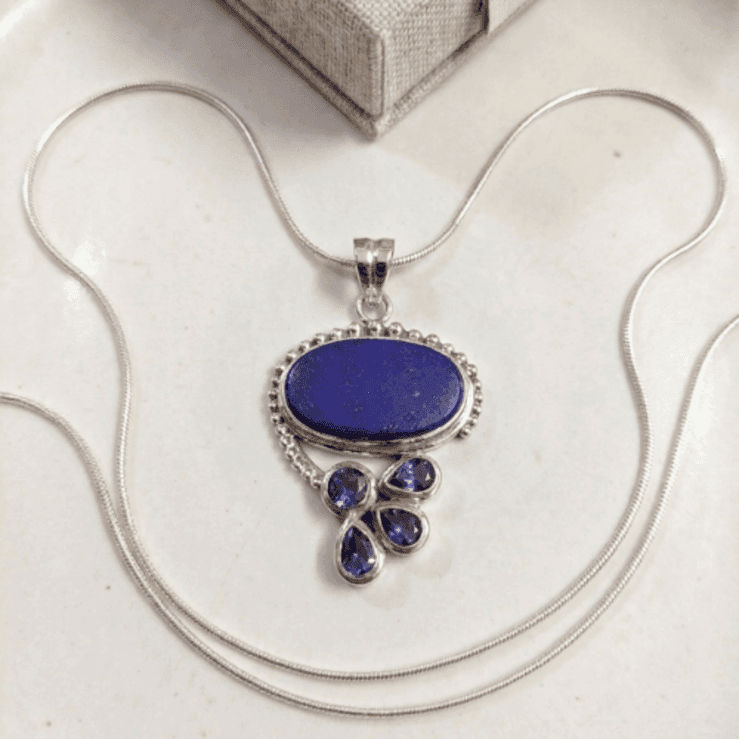 LAPIS LAZULI SILVER PENDANT