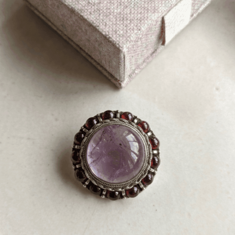 AMETHYST SILVER RING