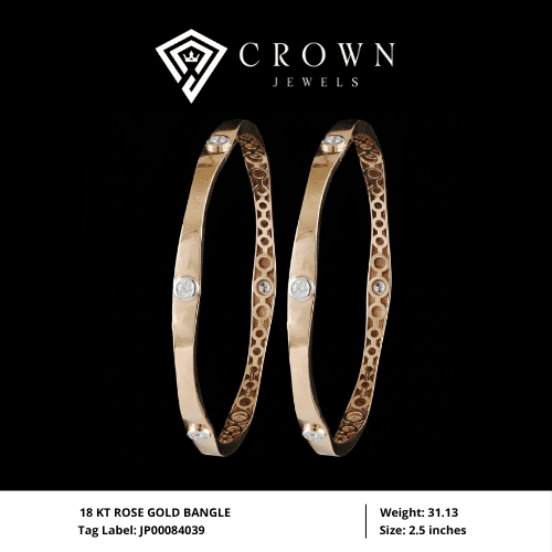 18 KT ROSE GOLD BANGLE