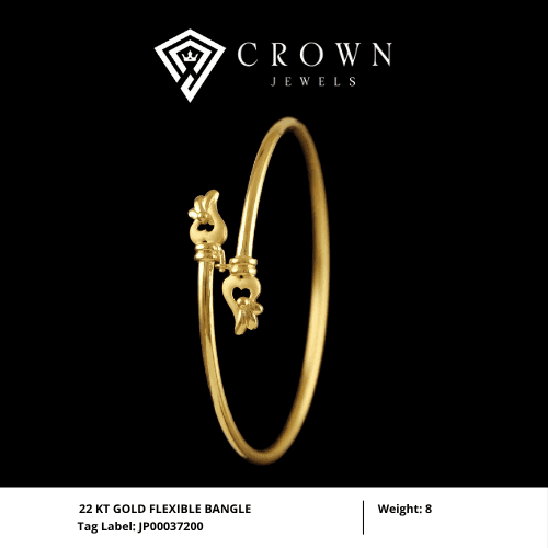 22 KT GOLD FLEXIBLE BANGLE