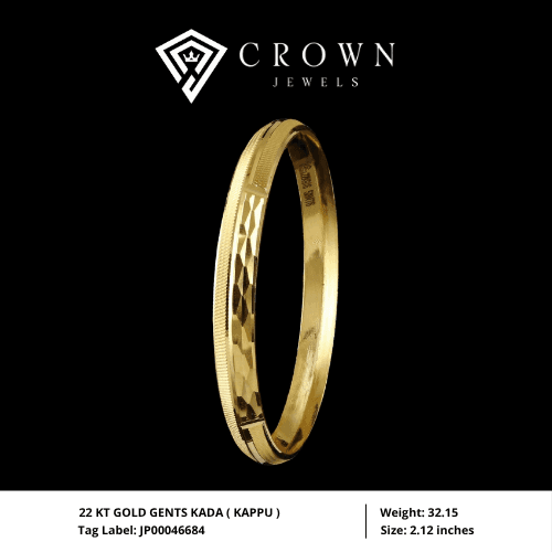 22 KT GOLD GENTS KADA (KAPPU)