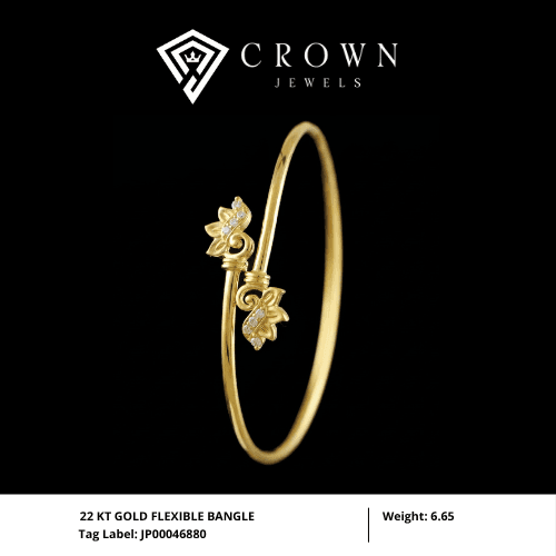 22 KT GOLD FLEXIBLE BANGLE