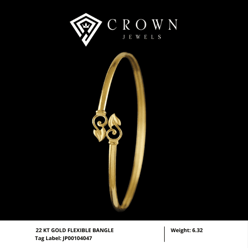 22 KT GOLD FLEXIBLE BANGLE