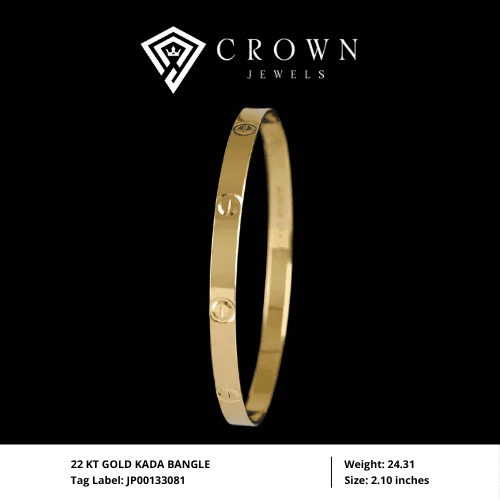 22 KT GOLD KADA BANGLE
