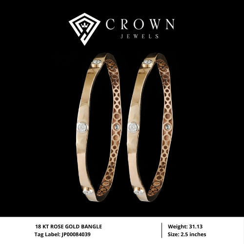 18 KT ROSE GOLD BANGLE