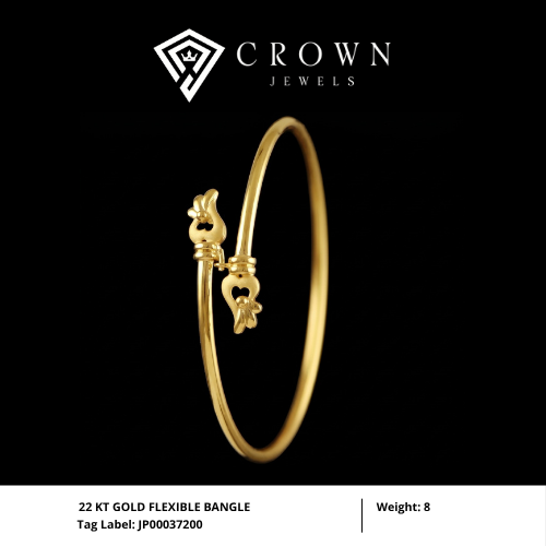 22 KT GOLD FLEXIBLE BANGLE