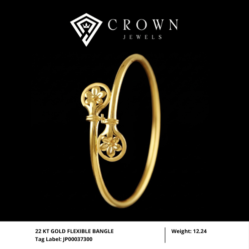 22 KT GOLD FLEXIBLE BANGLE