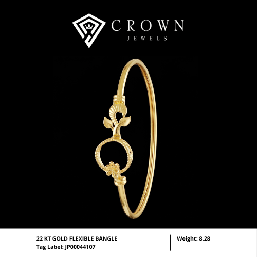 22 KT GOLD FLEXIBLE BANGLE