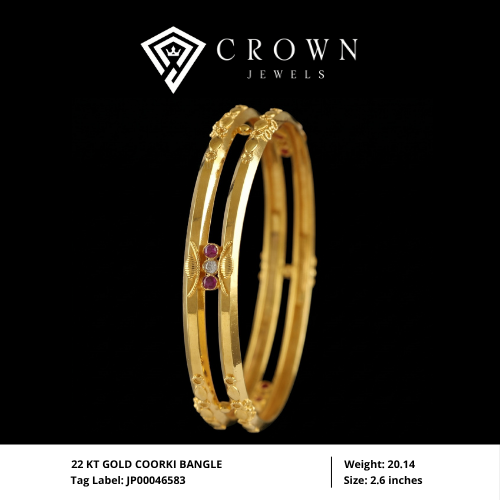 22 KT GOLD COORKI BANGLE