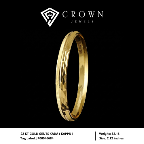 22 KT GOLD GENTS KADA (KAPPU)