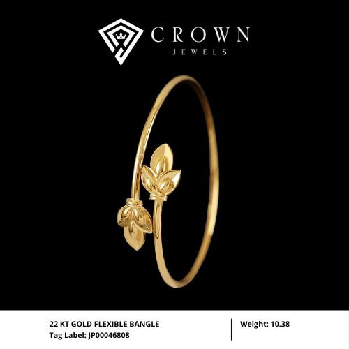 22 KT GOLD FLEXIBLE BANGLE