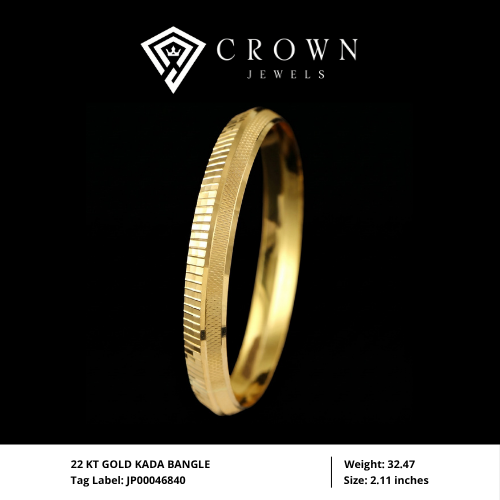 22 KT GOLD KADA BANGLE