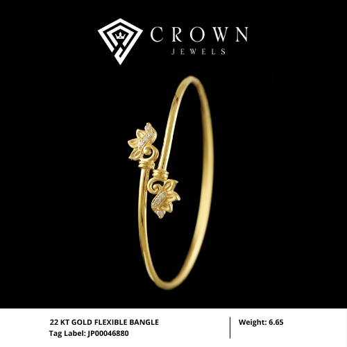 22 KT GOLD FLEXIBLE BANGLE