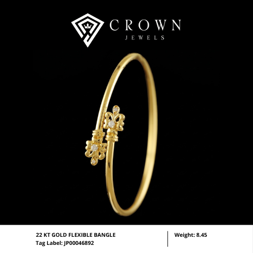 22 KT GOLD FLEXIBLE BANGLE