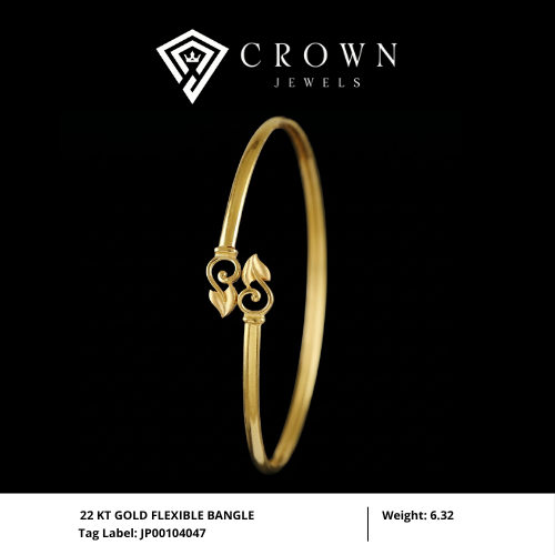 22 KT GOLD FLEXIBLE BANGLE