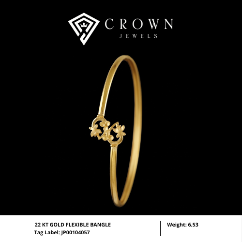 22 KT GOLD FLEXIBLE BANGLE