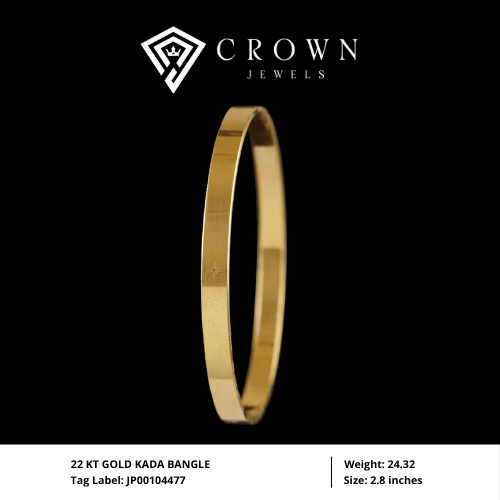 22 KT GOLD KADA BANGLE