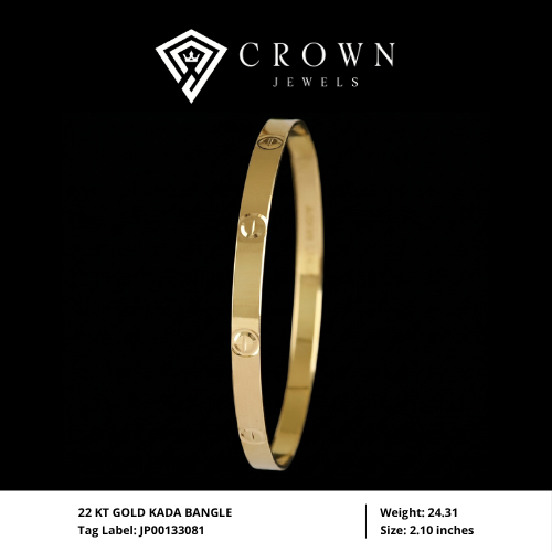 22 KT GOLD KADA BANGLE