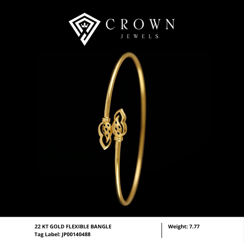 22 KT GOLD FLEXIBLE BANGLE