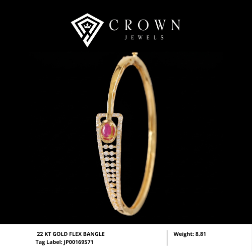 22 KT GOLD FLEX BANGLE
